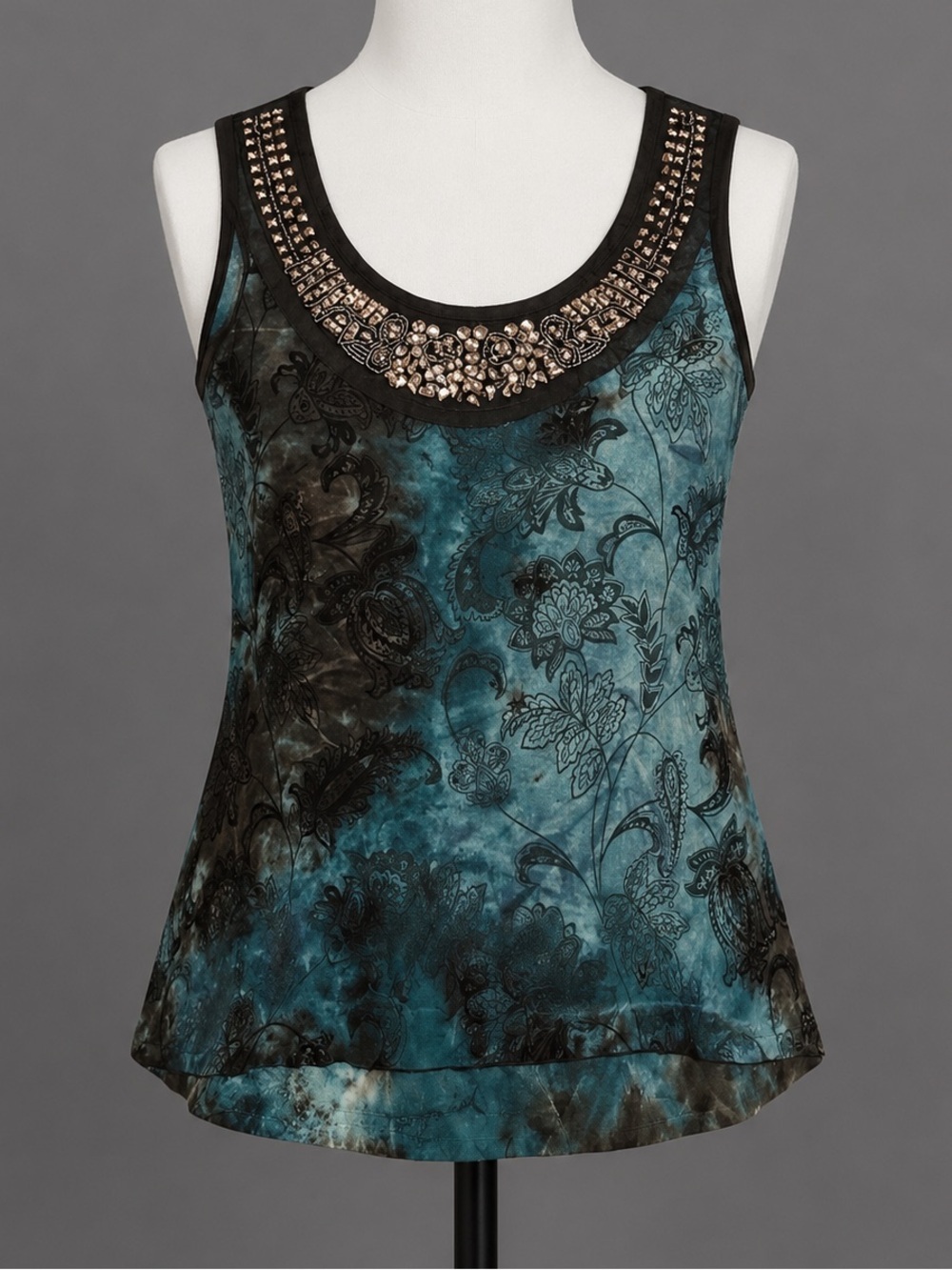 Dress Barn Baby Doll Floral Burnout Top